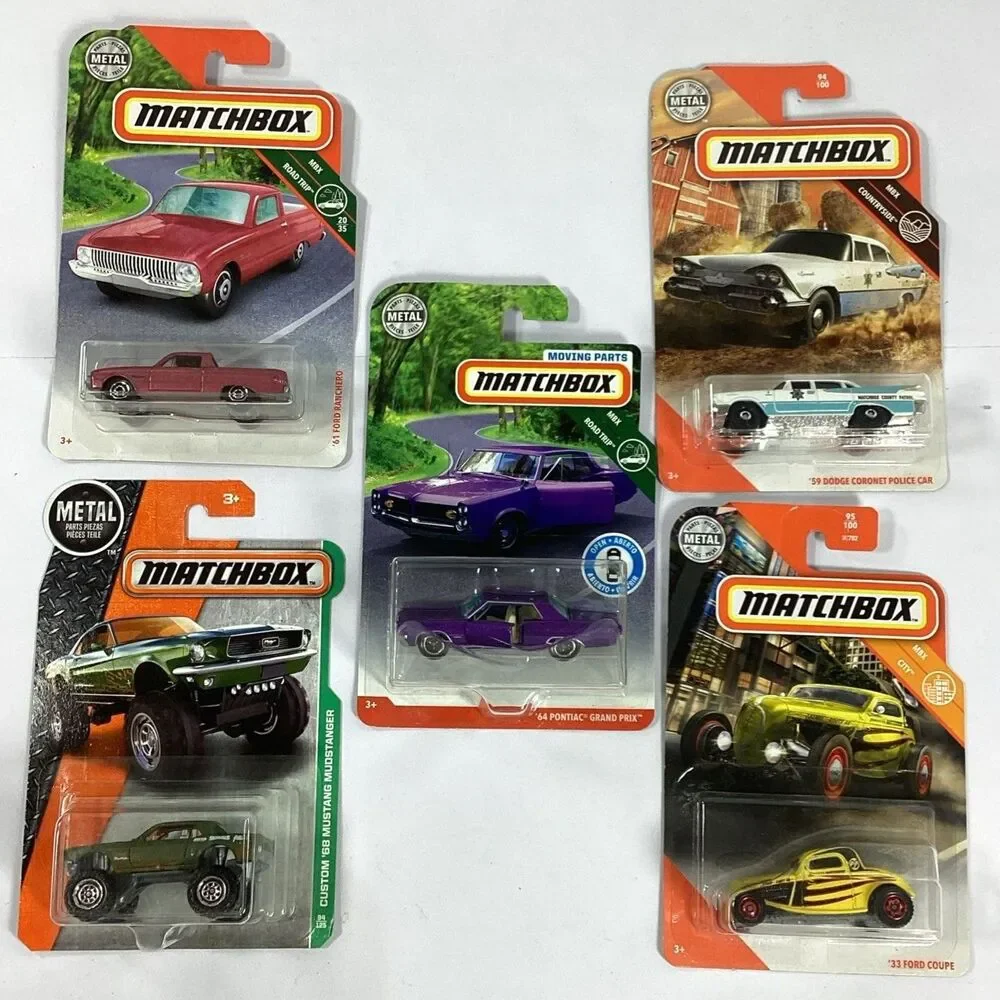 Hot Wheels Mattel Diecast Lot of 5 Metal New Ranchero Mudstanger Prix Police